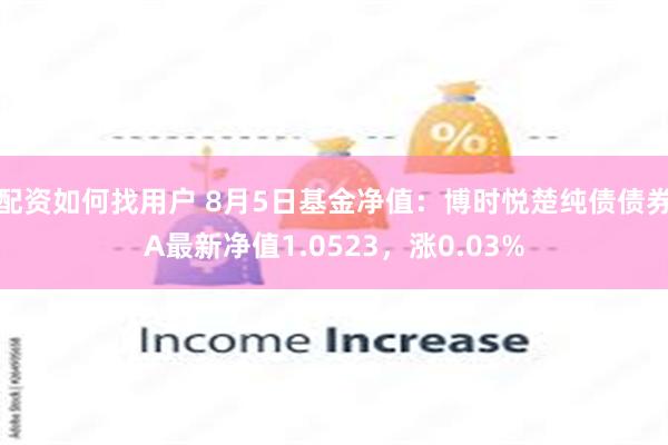 配资如何找用户 8月5日基金净值：博时悦楚纯债债券A最新净值1.0523，涨0.03%