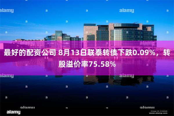 最好的配资公司 8月13日联泰转债下跌0.09%，转股溢价率75.58%